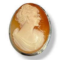 Broche Mandile 1922 Femme Cammei  in Argent Conchiglia 2MSPCM176